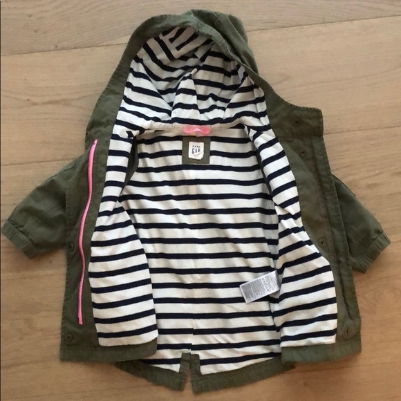 Baby Gap Toddler Girl Green Hooded Jacket - Picture 5 of 9